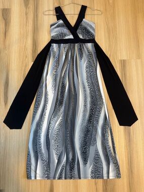 Pretty Young Thing Summer Dress in Grey and Black Leopard Print